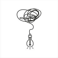 concept, idea icon, vector, illustration, symbol on white background