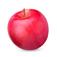 Fresh red apple isolated on white background