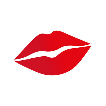lips icon, vector, illustration, symbol on white background
