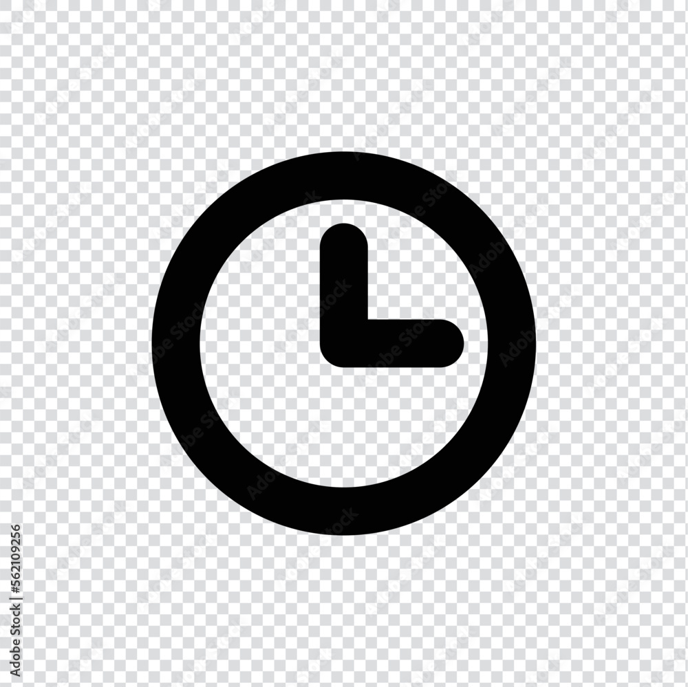 Poster clock outline icon in transparent background, basic app and web ui bold line icon, eps10