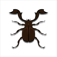 illustration vector graphic of horn beetle