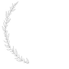 Obraz premium Minimal Line Wreath Illustration