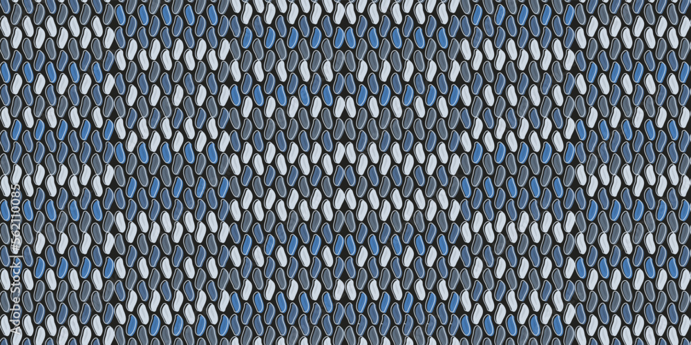 Aufkleber A blue-white scaly pattern of the same elements. Vector seamless pattern of scales.