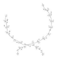 Minimal Line Wreath Illustration