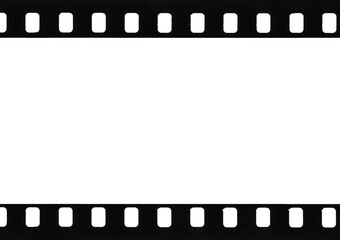 35mm film strip edge with transparent background (PNG image)