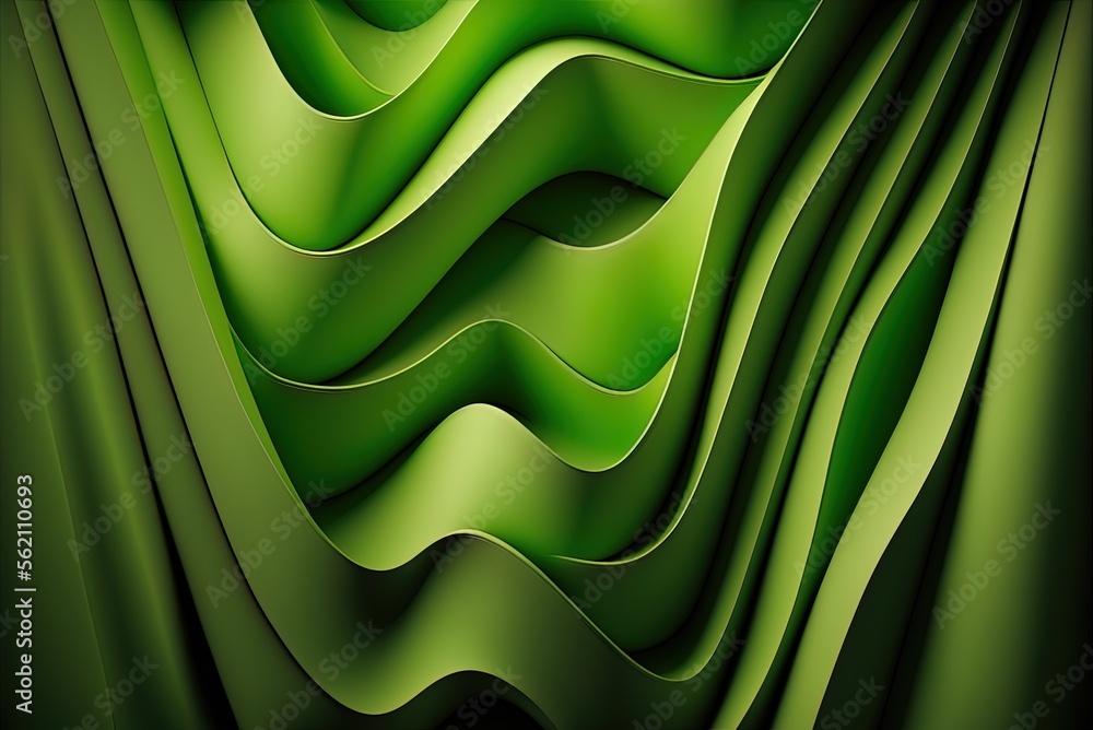 Poster green swells provide an abstract backdrop here. design that's colorful and copy space friendly. gene