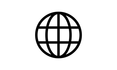 circle globe logo icon vector