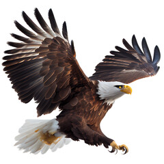 american bald eagle in flight AI generative. Generative AI