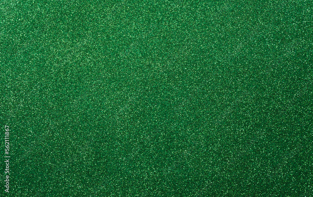 Wall mural happy st patrick's day decoration background concept made from green glitter paper.