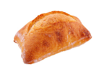 Fresh homebaked artisan bread isolated on white