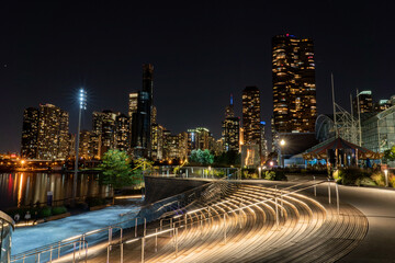 Fototapeta na wymiar Chicago City Skyline at night