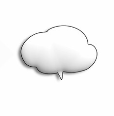 3D doodle hand drawn speech bubbles. vector design illustration