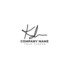 Kd Initial signature logo vector design