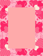  Valentines day pattern illustration background with pink hearts wallpaper banner template flyer poster event label backdrop modern vector design sale holiday love sale