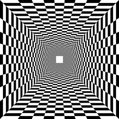 psychedelic tunnel, chessboard pattern