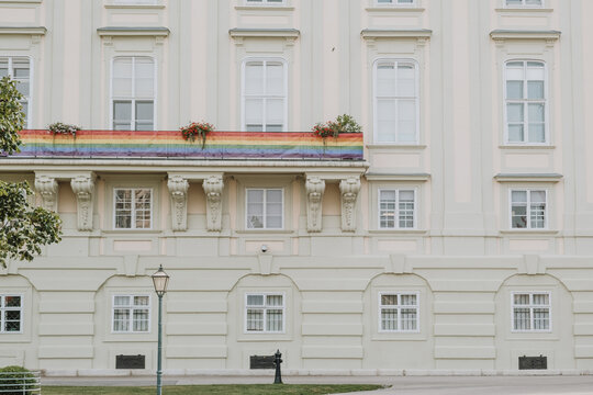 Regenbogenflagge in Wien