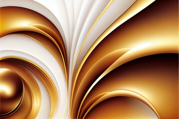 Abstract gold and white luxury background (Ai generated)