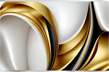 Abstract gold and white luxury background (ai generated)
