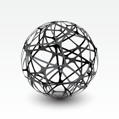 3d abstract dark color ball