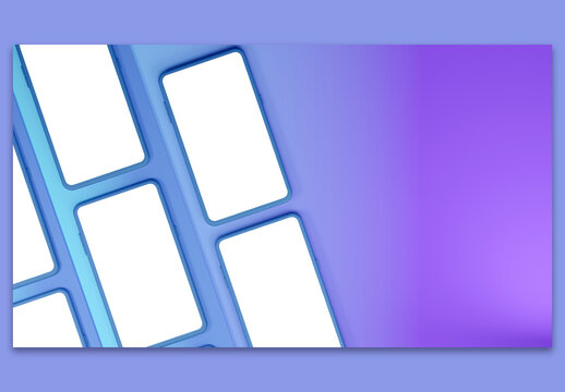 Smart Phone, Perspective Screens Mock Up, Floating Template.