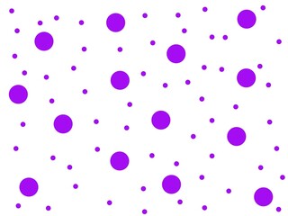 White background with large and small purple circles