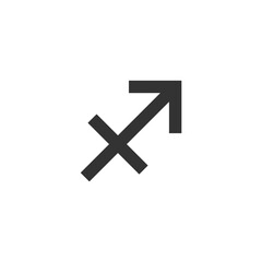 Sagittarius zodiac sign icon. Astrology symbol modern, simple, vector, icon for website design, mobile app, ui. Vector Illustration