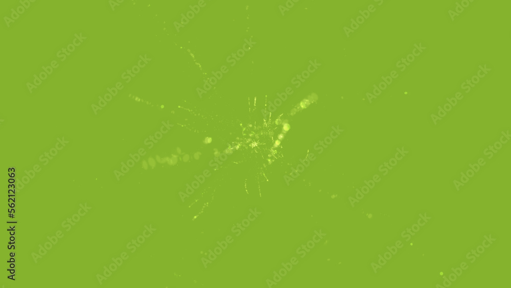 Poster bright energetic abstract stream of yellow rays on green bg. festive backdrop. copy space for congra