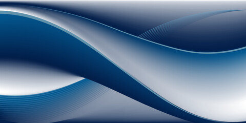 wave background blue basic color white technology banner design