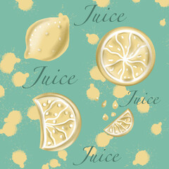 background with lemon