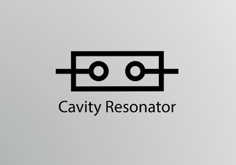 Cavity Resonator Engineering Symbol, Vector symbol design. Engineering Symbols. - obrazy, fototapety, plakaty