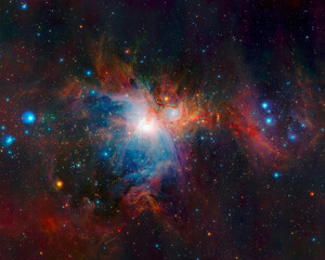 Cosmos, Universe, Orion nebula, galaxies in space, NASA. Abstract cosmos background - 562124668