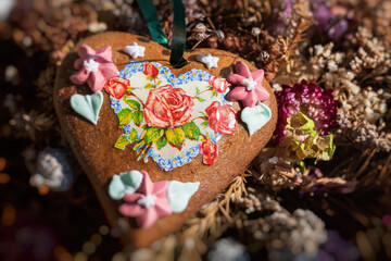 Traditionelles Lebkuchenherz zum Liebstattsonntag
