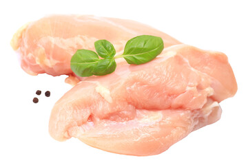 Raw chicken meat isolated 
