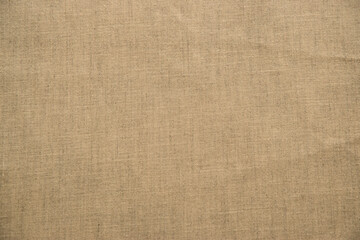Fototapeta na wymiar Khaki color linen fabric texture closeup as textile background