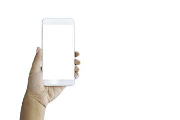 hand hold smart phone png transparent
