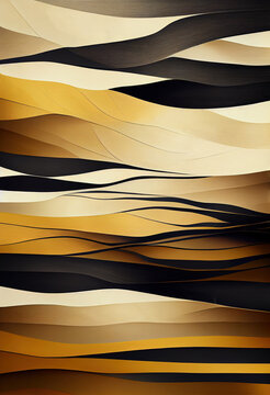 Minimal modern background, black and golden colors