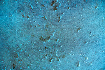 water drops on a metal surface