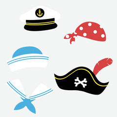 Seaman hats and cloth collection
