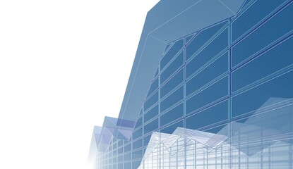 Obraz na płótnie Canvas house building sketch architecture 3d illustration