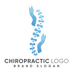 Chiropractic logo with modern design premium vector
