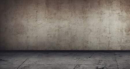 Fototapeta premium Grunge Wall and Floor (Generative AI)