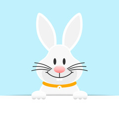 Weißer Osterhase Banner Horizontal Himmel