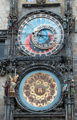 Prague astronomical clock, close up