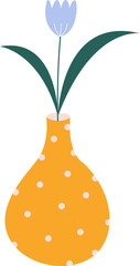 flower with vase vector illustration..