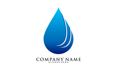 Water drop modern logo vector