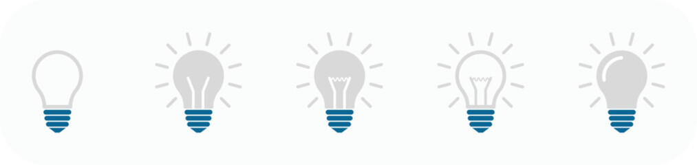 Set of bulb innovation idea icon EPS10 - Stock Vector 