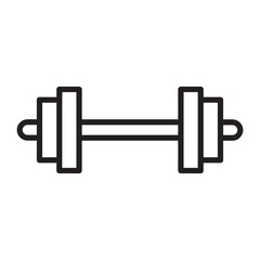 dumbbell on white background icon illustration