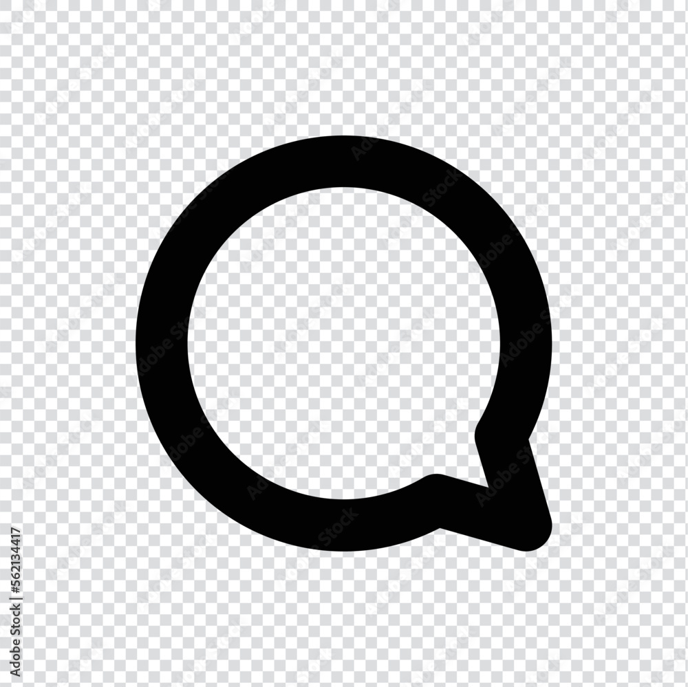 Aufkleber comment, message icon in transparent background, basic app and web ui bold line icon, eps10