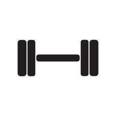 dumbbell on white background icon illustration