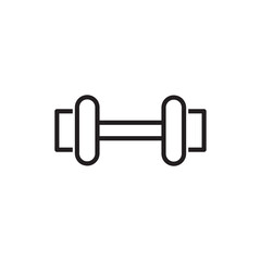 dumbbell on white background icon illustration